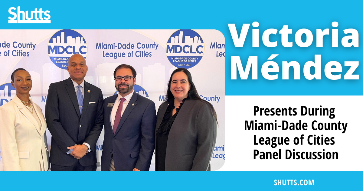 Victoria M&eacute;ndez Presents During Miami-Dade County League of Cities Panel Discussion